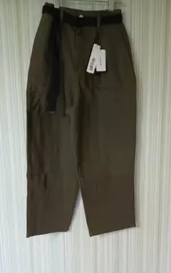 merlot メルロー ベルト付きワイドパンツ コットン 匿名配送