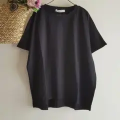 新品　SM2 blue☆ブラック／【USAコットン】フレンチスリーブTシャツ