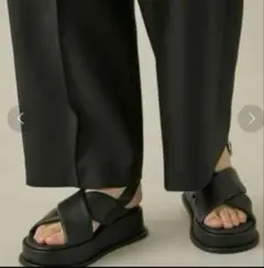 STUDIOUS <CITY>シンセティックレザークロスサンダル