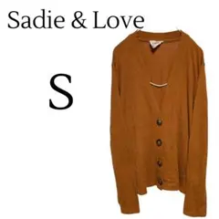 Sadie & Love 長袖 カーディガン リブ編み 冷え対策 ブラウン S