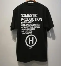HOSU ドメスティックロゴプリントT シャツ/ブラックサイズ42