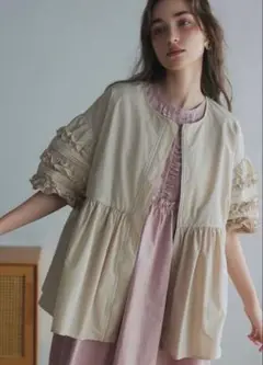値下げ！UNMINOU バルーンスリーブフリルブルゾン