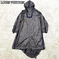 【ほぼ未使用】LOUIS VUITTON テープロゴ ロングナイロンコート 50