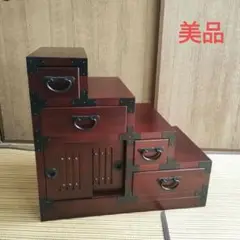 【美品】 階段箪笥　右下がり　四段　民芸家具 2025年最新】民芸調 階段箪笥 右下がりの人気アイテム - メルカリ