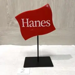 Hanes フラッグ型ディスプレイスタンド 2 非売品 卓上 ヘインズ 販促品
