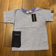 新品タグ付き Un Deux Carjo ポケット付きTシャツ 水色110