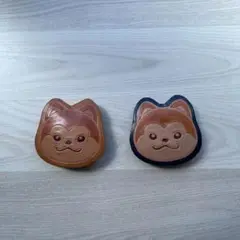 犬の顔型コインケース2色セット