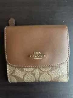 COACH ブラウン 三つ折り財布