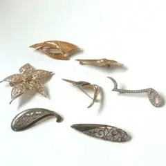 ゴールドブローチ7点セット