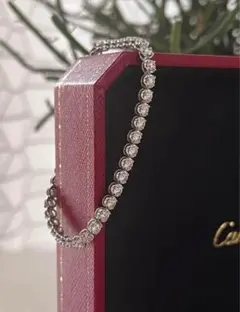光が走る！白系テニスブレスレット k18WG ダイヤモンド3ct