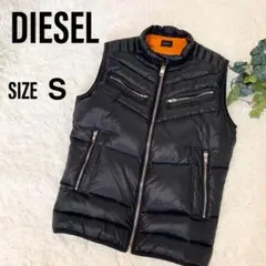 【DIESEL】ディーゼル ダウンベスト ブラック SIZE S