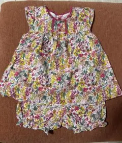 べべ　フリーサイズ　女の子　上下　チュニック パンツ　夏　花柄　セットアップ