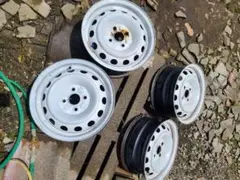 165/55R14 14×6J 4H +45 鉄ホイールセット　マツダ純正 165/55R14 14×6J 4H +45鉄ホイールセット マツダ純正 軽カー