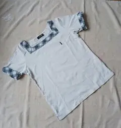 EASTBOY チェック柄襟 半袖Tシャツ　匿名配送
