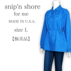 【極美品❤︎】snip′n shore USA製 ドット柄 リボンブラウス L