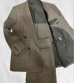 Burberry バーバリー　グレー　ヴィンテージビジネススーツAB6