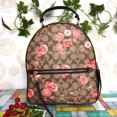 COACH コーチ 花柄 リュック 可愛い 新品 新作 フラワー レディース