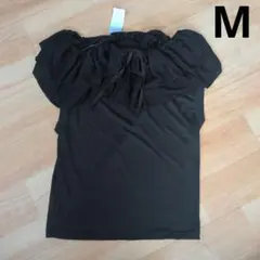 新品　フリル付き クルーネックタンクトップ M