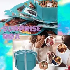 【特価】サプライズ演出✨サプライズボックス オリジナル ハンドメイド 水色