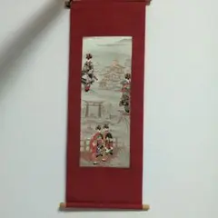 和風 掛け軸 ミニサイズ 京都 金閣寺 舞妓柄