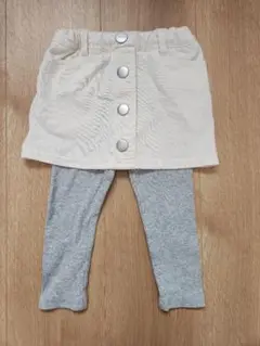 美品◆　プティマイン　90　スカート　レギンス付　パンツ　petit main