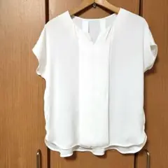 LAUTREAMONT✴ホワイト スキッパー 半袖ブラウス