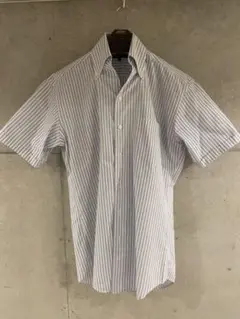 ozie ストライプ 半袖シャツ M イタリアンカラー・スキッパ