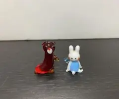 ガラス細工　天使うさぎ　おこじょ