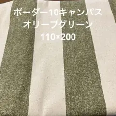 ボーダー　オリーブグリーン　110×200 セール価格同梱割無し