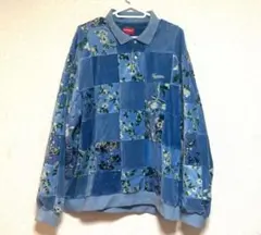 トップス Supreme Floral Patchwork Velour L/S Polo Supreme Floral Patchwork Velour L S Polo (FW21) - $128