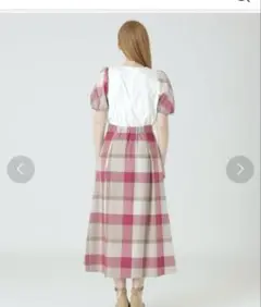 【新品タグ付き】クレストブリッジチェックソフティーボイルマキシスカート36