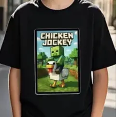 新品未使用 Minecraft チキンジョッキー Tシャツ ブラック マイクラ