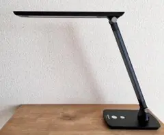 SQ-LD320-K（ブラック） LEDデスクスタンド 折畳み 調光ボリューム付