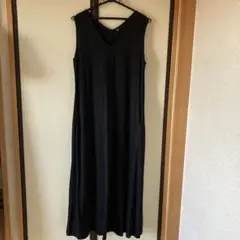 ユニクロ、Vネックワンピース、Ｌ、黒