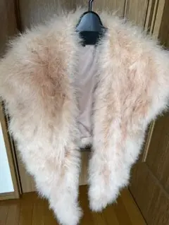 ターキー ファー ベスト ルシェルブルー ピンク