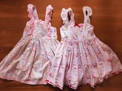 ハンドメイドワンピース女の子120cmうさぎスイーツ