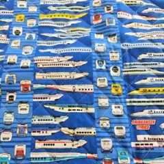 新幹線 キルト はぎれ 布 約45×140CM キルティング