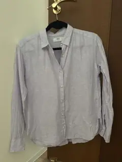 UNIQLO プレミアムリネンシャツ　PURPLE