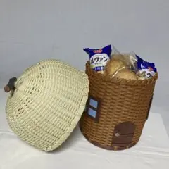 クラフトバンド エコクラフト 【白い屋根のおうち型小物入れ】