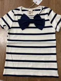 【新品未使用】Bee des Bee リボン ボーダー トップス 110センチ