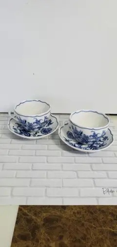 ボヘミア　ティーカップ　コーヒーカップ　2客セット