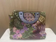 刺繍花柄ハンドバッグ
