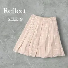 ✨美品✨リフレクト プリーツスカート チェック 薄手 綺麗め 上品 フェミニン