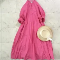 美品♪ スローブイエナ SIDOGRAS ポプリンスキッパーワンピース ピンク