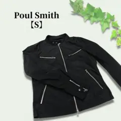 ◆Poul Smith黒色ライダース風ジャケット◆Sサイズ