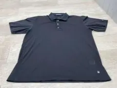 美品 kasco ポロシャツ メッシュ LLサイズ ブラック ゴルフウェア