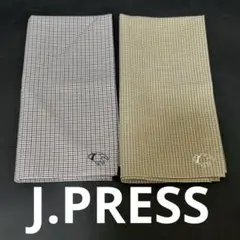未使用 J.PRESS チェック柄 ハンカチ ２枚セット ジェイプレス