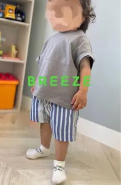 BREEZEストライプ柄ハーフパンツ