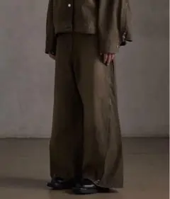 【GRANCY】zipdesign buggy denimpants ブラウン