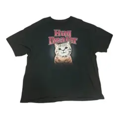 Hug Dealer アニマルプリント 猫デザイン Tシャツ 3XL ブラック
